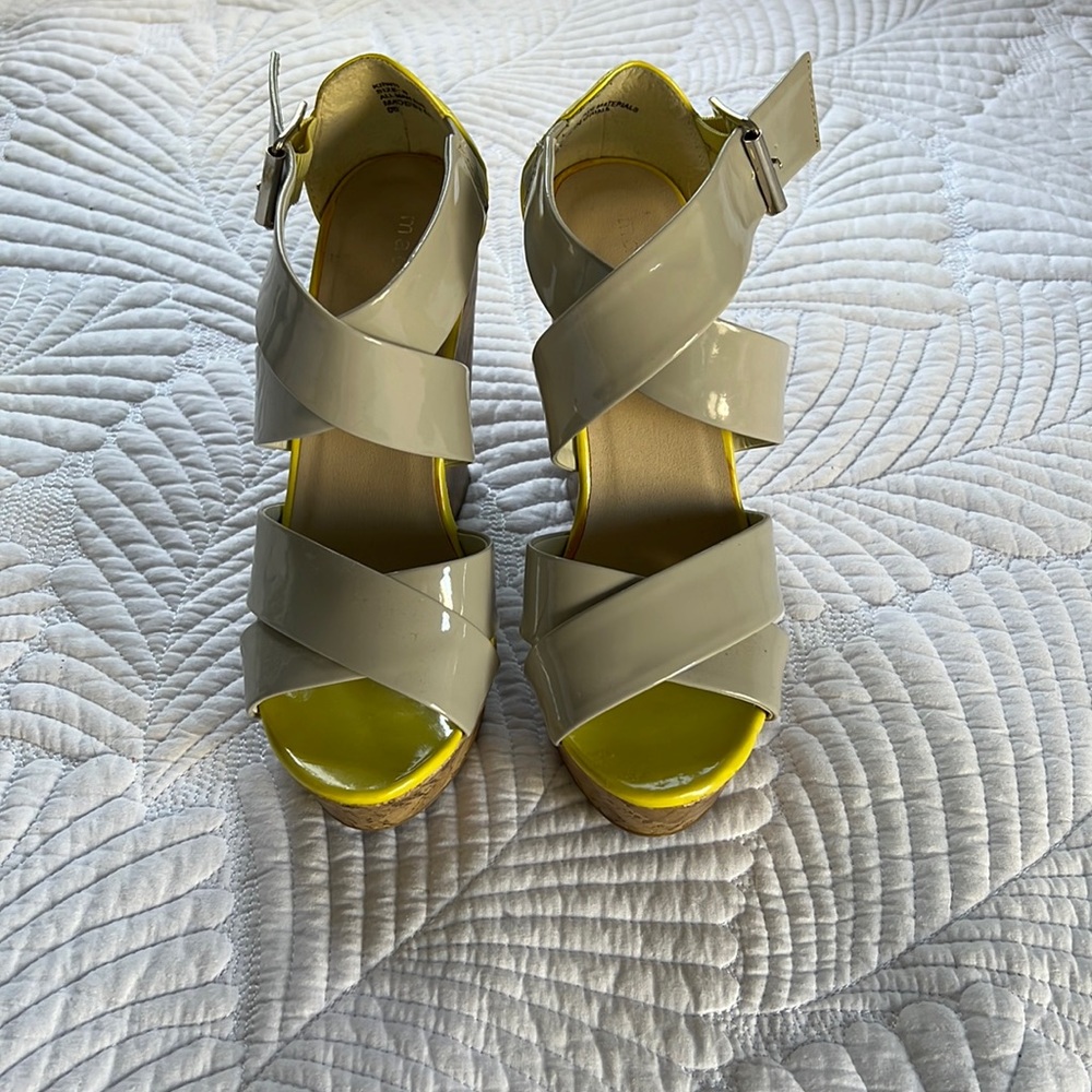 Patent Wedge Platform Sandals
